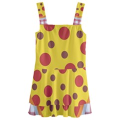 Pizza Table Pepperoni Sausage Copy Kids  Layered Skirt Swimsuit by Nexatart