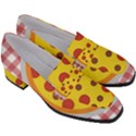 Pizza Table Pepperoni Sausage Copy Women s Chunky Heel Loafers View3