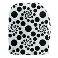 Dot Dots Round Black And White Drawstring Pouch (xxxl) by Nexatart