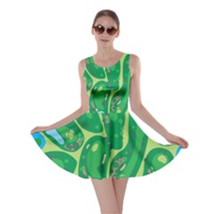 Golf Course Par Golf Course Green Copy Skater Dress by Nexatart