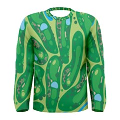 Golf Course Par Golf Course Green Copy Men s Long Sleeve Tee