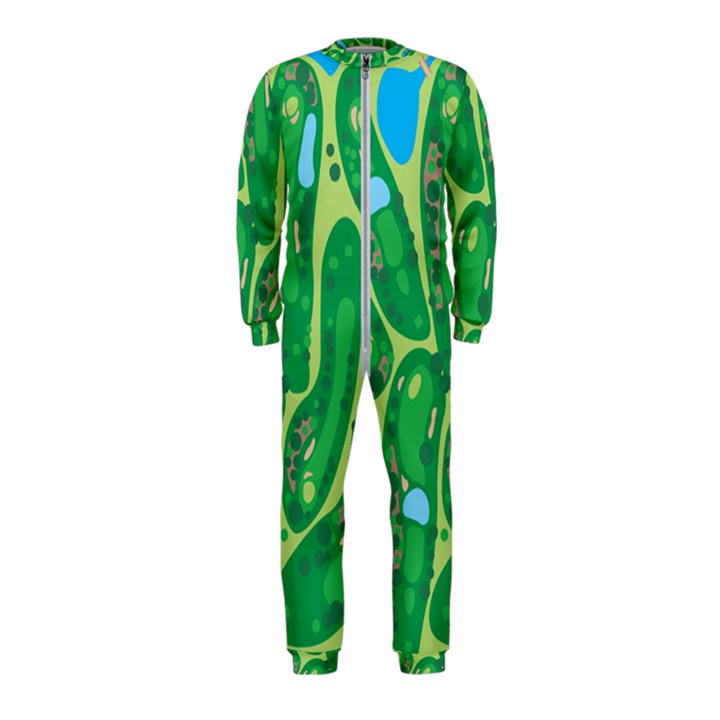 Golf Course Par Golf Course Green Copy OnePiece Jumpsuit (Kids)