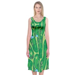 Golf Course Par Golf Course Green Copy Midi Sleeveless Dress by Nexatart