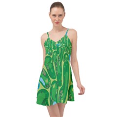 Golf Course Par Golf Course Green Copy Summer Time Chiffon Dress