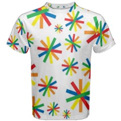 Celebrate Pattern Colorful Design Men s Cotton Tee by Nexatart