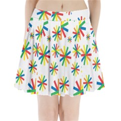 Celebrate Pattern Colorful Design Pleated Mini Skirt by Nexatart