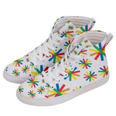 Celebrate Pattern Colorful Design Women s Hi-top Skate Sneakers