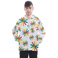 Celebrate Pattern Colorful Design Men s Half Zip Pullover