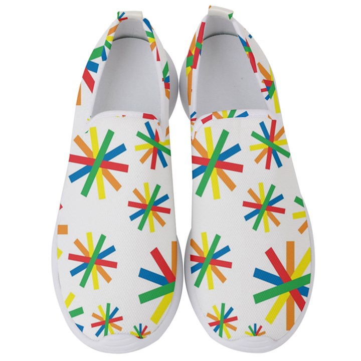 Celebrate Pattern Colorful Design Men s Slip On Sneakers