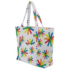 Celebrate Pattern Colorful Design Zip Up Canvas Bag by Nexatart