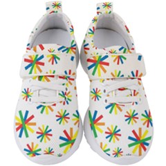 Celebrate Pattern Colorful Design Kids  Velcro Strap Shoes by Nexatart