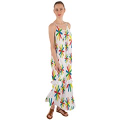 Celebrate Pattern Colorful Design Cami Maxi Ruffle Chiffon Dress by Nexatart