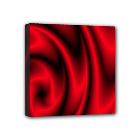 Background Red Color Swirl Mini Canvas 4  X 4  (stretched) by Nexatart