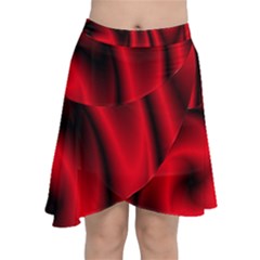 Background Red Color Swirl Chiffon Wrap Front Skirt by Nexatart