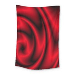 Background Red Color Swirl Small Tapestry by Nexatart