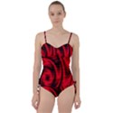 Background Red Color Swirl Sweetheart Tankini Set View1