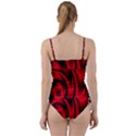 Background Red Color Swirl Sweetheart Tankini Set View2