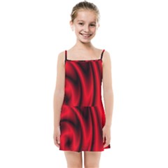 Background Red Color Swirl Kids  Summer Sun Dress