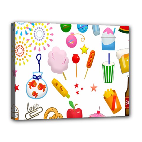 Summer Fair Food Goldfish Canvas 14  X 11  (stretched) by Nexatart