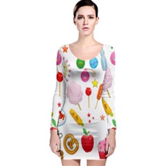 Summer Fair Food Goldfish Long Sleeve Bodycon Dress by Nexatart