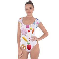 Summer Fair Food Goldfish Short Sleeve Leotard  by Nexatart