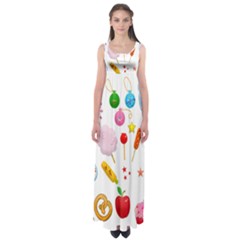 Summer Fair Food Goldfish Empire Waist Maxi Dress by Nexatart