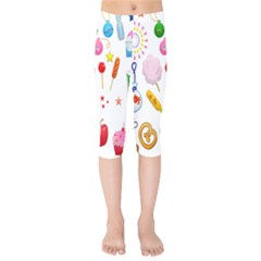 Summer Fair Food Goldfish Kids  Capri Leggings  by Nexatart