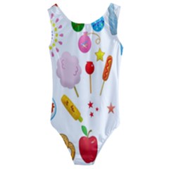 Summer Fair Food Goldfish Kids  Cut-out Back One Piece Swimsuit by Nexatart