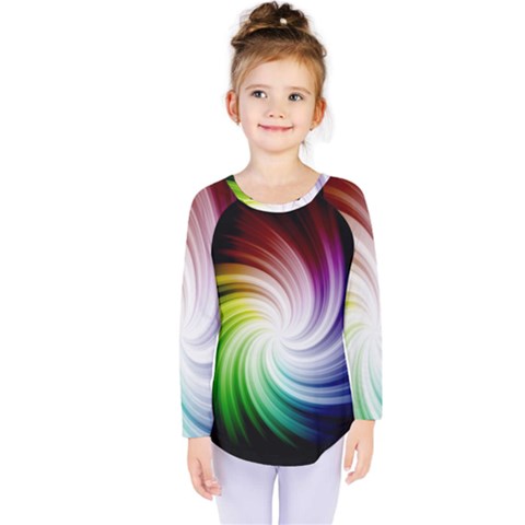 Rainbow Swirl Twirl Kids  Long Sleeve Tee by Nexatart