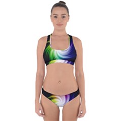 Rainbow Swirl Twirl Cross Back Hipster Bikini Set by Nexatart