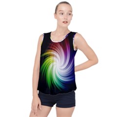 Rainbow Swirl Twirl Bubble Hem Chiffon Tank Top by Nexatart