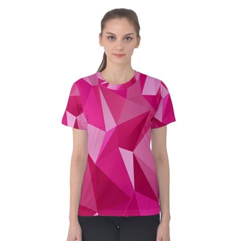 Pattern Halftone Geometric Women s Cotton Tee by Nexatart