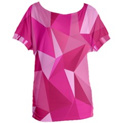 Pattern Halftone Geometric Women s Oversized Tee by Nexatart