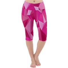 Pattern Halftone Geometric Lightweight Velour Cropped Yoga Leggings by Nexatart