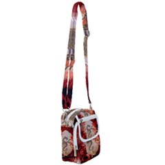 Wonderful Chinese Dragon With Flowers On The Background Shoulder Strap Belt Bag