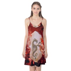 Wonderful Chinese Dragon With Flowers On The Background Camis Nightgown by FantasyWorld7