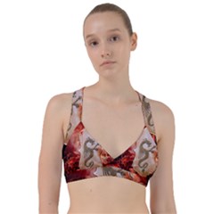 Wonderful Chinese Dragon With Flowers On The Background Sweetheart Sports Bra by FantasyWorld7