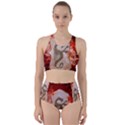 Wonderful Chinese Dragon With Flowers On The Background Racer Back Bikini Set View1