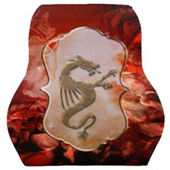 Wonderful Chinese Dragon With Flowers On The Background Car Seat Back Cushion  by FantasyWorld7