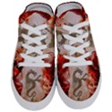 Wonderful Chinese Dragon With Flowers On The Background Half Slippers View1