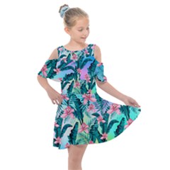 Tiffany Kids  Shoulder Cutout Chiffon Dress