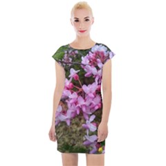 Redbud In April Cap Sleeve Bodycon Dress by Riverwoman