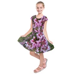 Redbud In April Kids  Short Sleeve Dress by Riverwoman