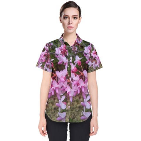 Redbud In April Women s Short Sleeve Shirt by Riverwoman