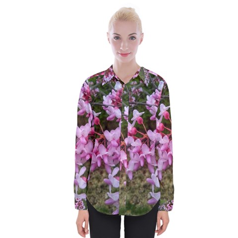 Redbud In April Womens Long Sleeve Shirt by Riverwoman