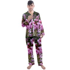 Redbud In April Men s Satin Pajamas Long Pants Set