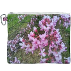 Redbud In April Canvas Cosmetic Bag (xxxl) by Riverwoman