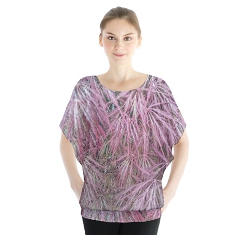 Fineleaf Japanese Maple In April Batwing Chiffon Blouse by Riverwoman