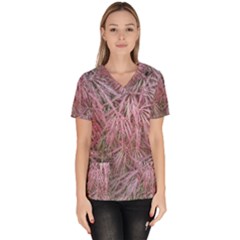 Fineleaf Japanese Maple In April Women s V-neck Scrub Top by Riverwoman