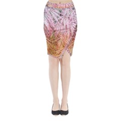 Fineleaf Japanese Maple Highlights Midi Wrap Pencil Skirt by Riverwoman